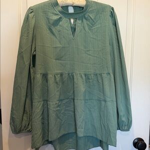 SHEIN Sage Green Tunic Top